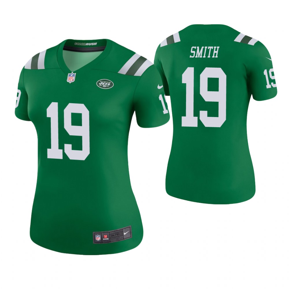 Women New York Jets #19 Devin Smith Green Color Rush Legend Jersey Women New York Jets #19 Devin Smith Green Color Rush Legend Jersey