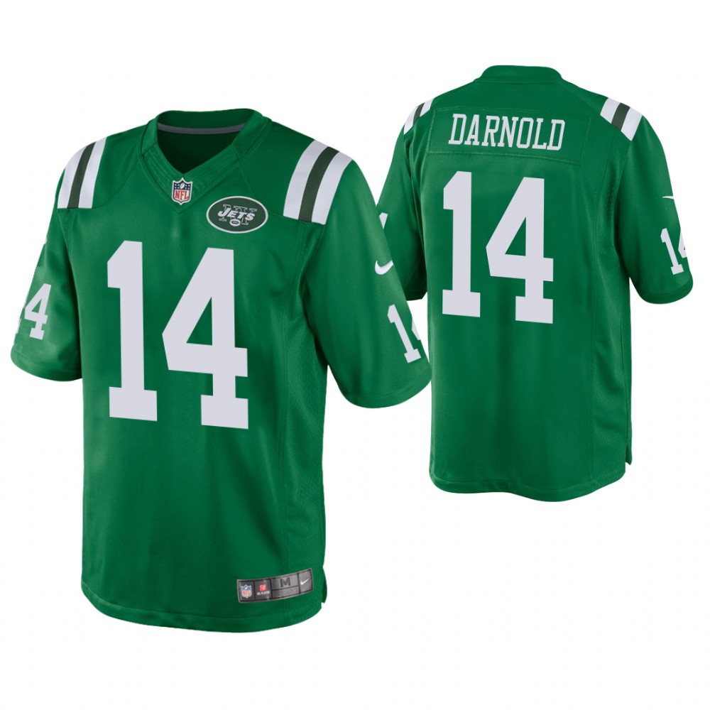 New York Jets #14 Sam Darnold Green Color Rush Legend Jersey New York Jets #14 Sam Darnold Green Color Rush Legend Jersey