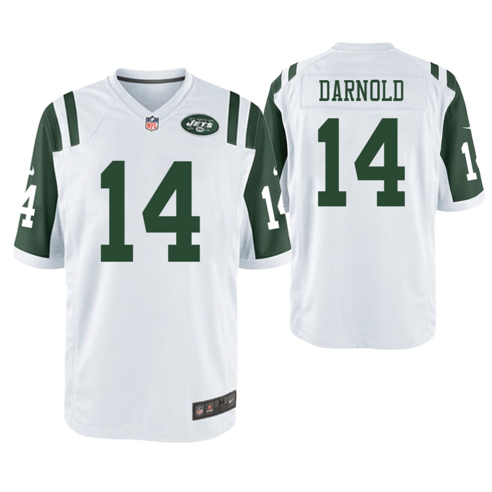 New York Jets #14 Sam Darnold White Game Jersey New York Jets #14 Sam Darnold White Game Jersey