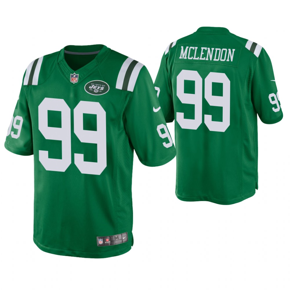 New York Jets #99 Steve McLendon Green Color Rush Legend Jersey