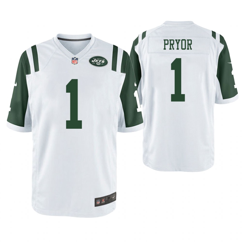 New York Jets #1 Terrelle Pryor White Game Jersey New York Jets #1 Terrelle Pryor White Game Jersey
