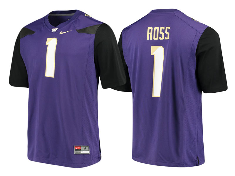 John Ross III #1 Washington Huskies Purple Alumni College Football Jersey John Ross III #1 Washington Huskies Purple Alumni College Football Jersey