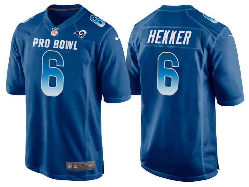 2018 Pro Bowl NFC Los Angeles Rams #6 Johnny Hekker Royal Game Jersey