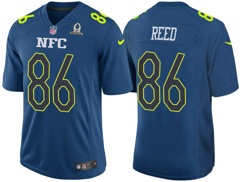 2017 Pro Bowl NFC Jordan Reed Blue Game Jersey