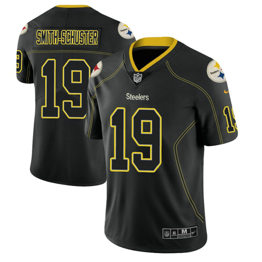 Pittsburgh Steelers #19 Juju Smith-Schuster 2018 Lights Out Color Rush Limited Black Jersey