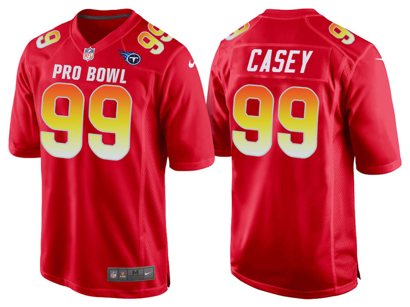 2018 Pro Bowl AFC Tennessee Titans #99 Jurrell Casey Red Game Jersey 2018 Pro Bowl AFC Tennessee Titans #99 Jurrell Casey Red Game Jersey