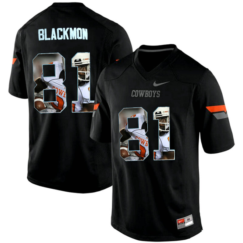 Justin Blackmon #81 Oklahoma State Cowboys Black College Football Jersey Justin Blackmon #81 Oklahoma State Cowboys Black College Football Jersey