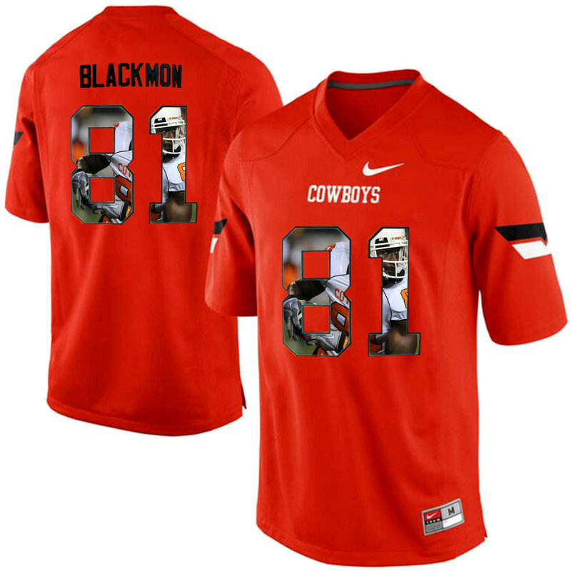Justin Blackmon #81 Oklahoma State Cowboys Orange College Football Jersey Justin Blackmon #81 Oklahoma State Cowboys Orange College Football Jersey