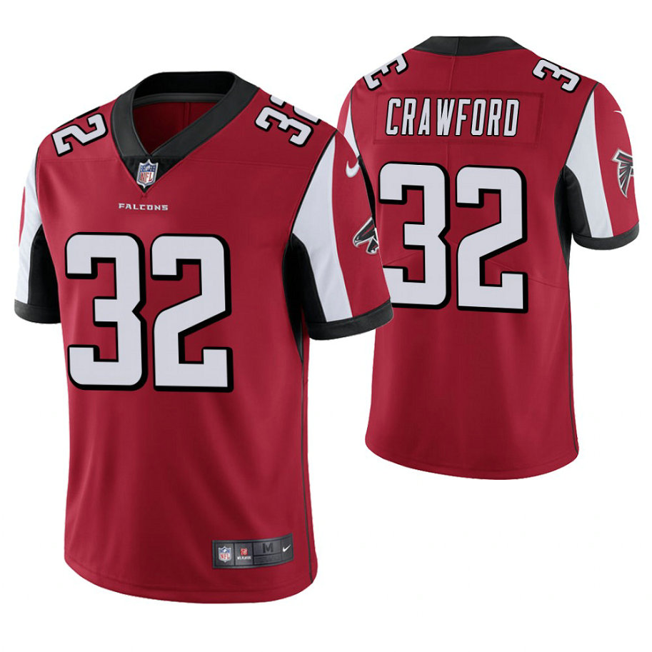 Atlanta Falcons #32 Justin Crawford Red Vapor Untouchable Limited Player Jersey