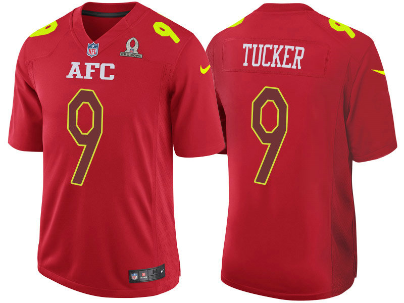 2017 Pro Bowl AFC Justin Tucker Red Game Jersey
