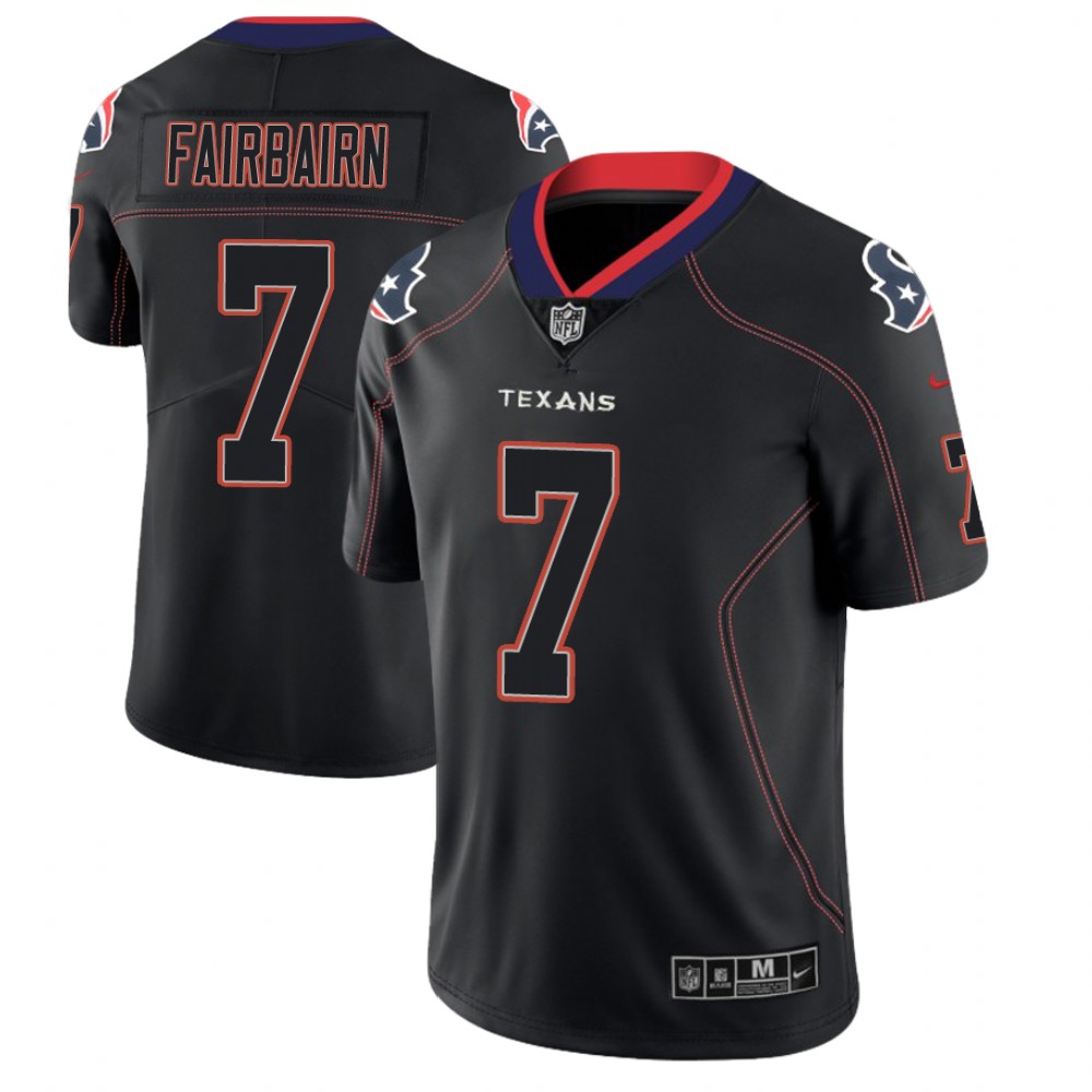 Houston Texans #7 Ka'imi Fairbairn 2018 Lights Out Color Rush Limited Black Jersey Houston Texans #7 Ka'imi Fairbairn 2018 Lights Out Color Rush Limited Black Jersey