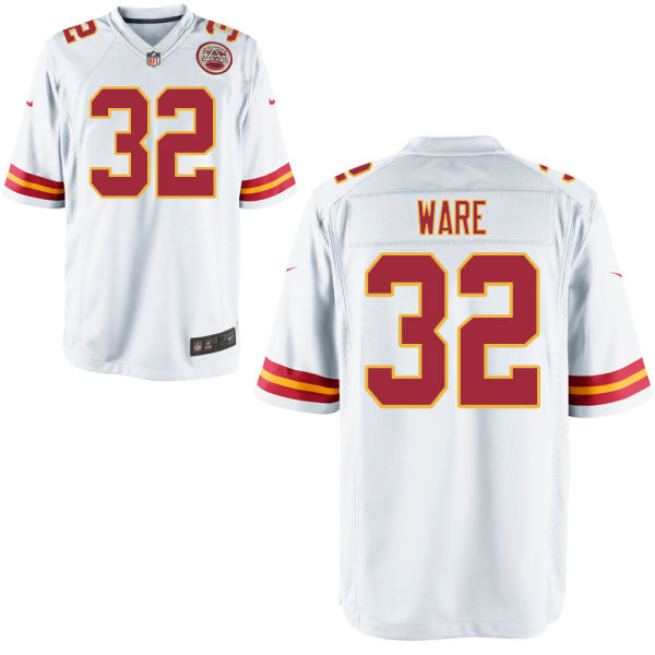 Kansas City Chiefs #32 Spencer Ware White Game Jersey