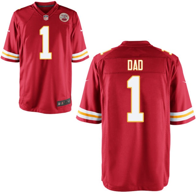 Kansas City Chiefs Red #1 Dad Jersey - Father's Day