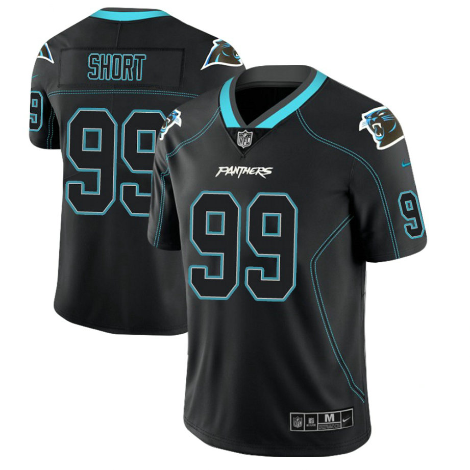 Carolina Panthers #99 Kawann Short 2018 Lights Out Color Rush Limited Black Jersey