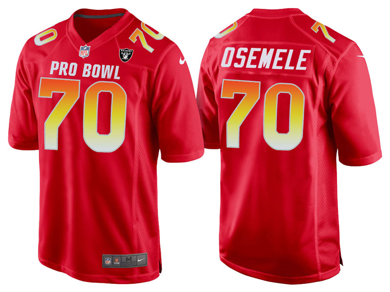 2018 Pro Bowl AFC Oakland Raiders #70 Kelechi Osemele Red Game Jersey