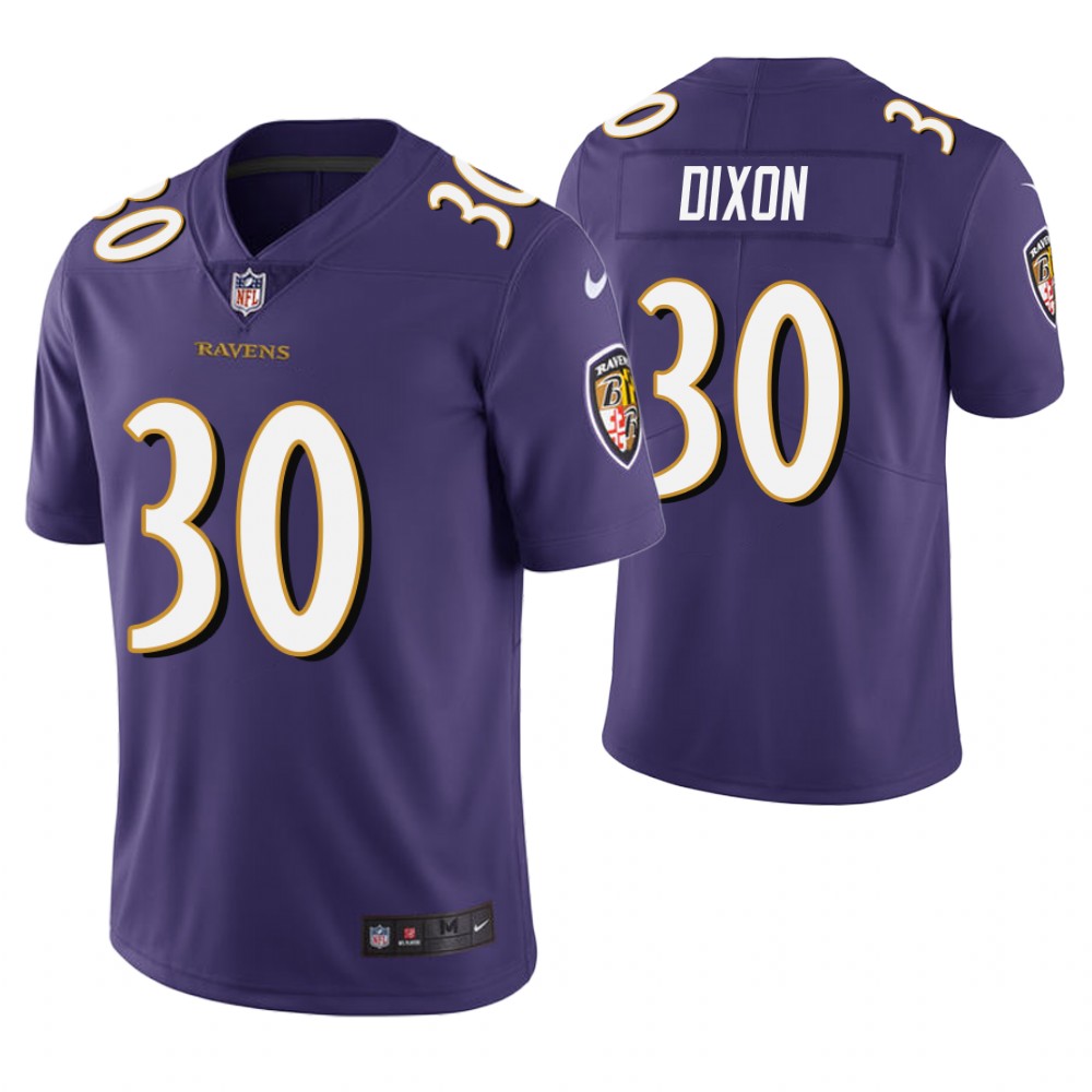 Baltimore Ravens #30 Kenneth Dixon Purple Vapor Untouchable Limited Jersey