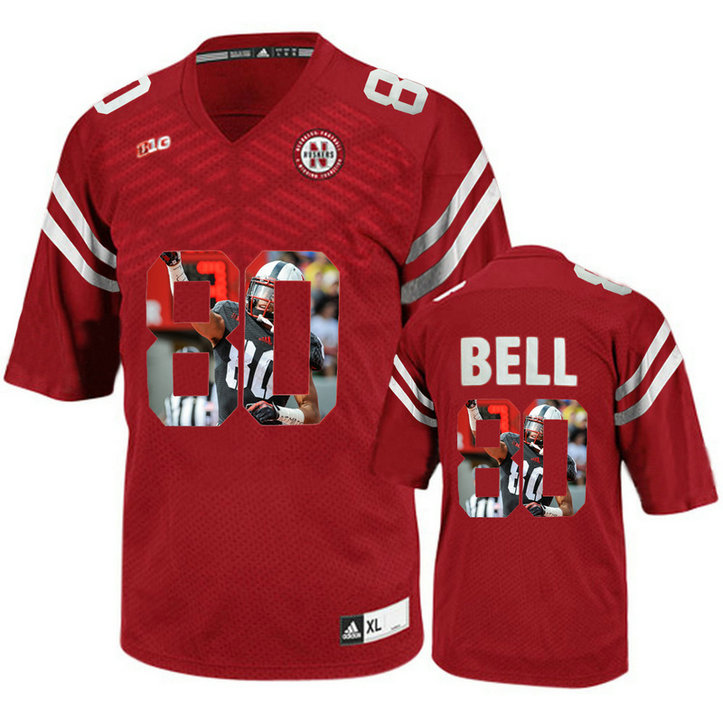 Kenny Bell #80 Nebraska Cornhuskers Red College Football Jersey Kenny Bell #80 Nebraska Cornhuskers Red College Football Jersey