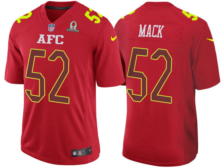 2017 Pro Bowl AFC Khalil Mack Red Game Jersey 2017 Pro Bowl AFC Khalil Mack Red Game Jersey