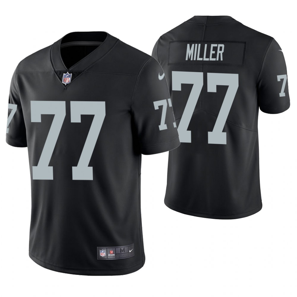 Oakland Raiders #77 Kolton Miller Black Vapor Untouchable Limited Jersey
