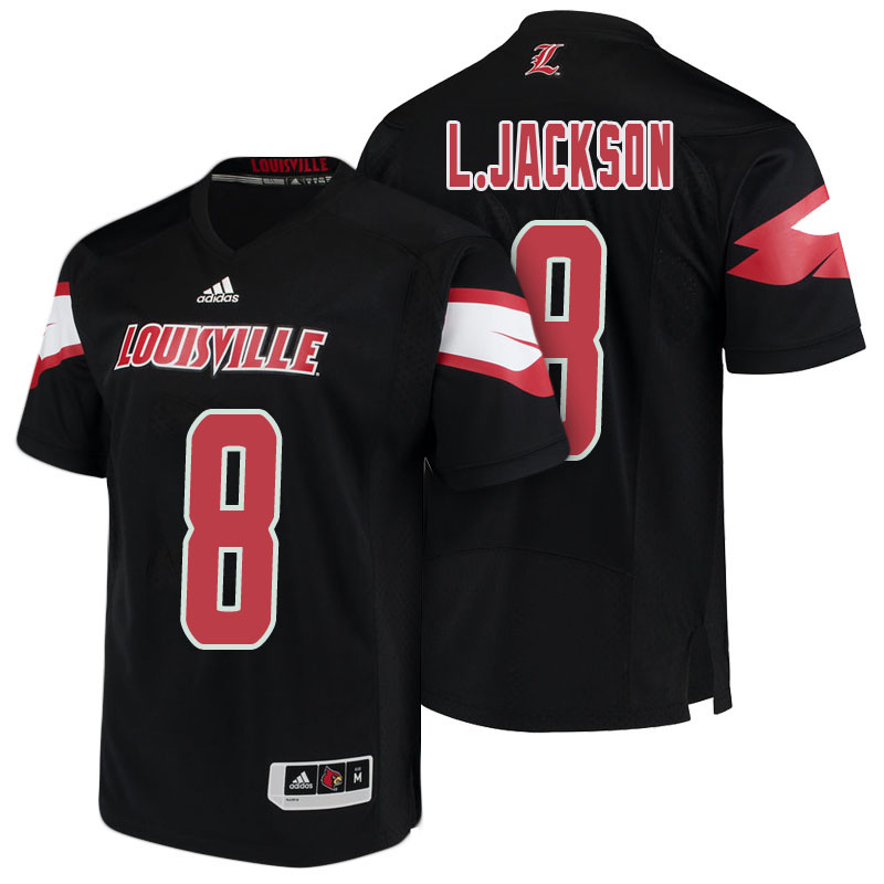 Lamar Jackson #8 Louisville Cardinals Black College Football Jersey Lamar Jackson #8 Louisville Cardinals Black College Football Jersey