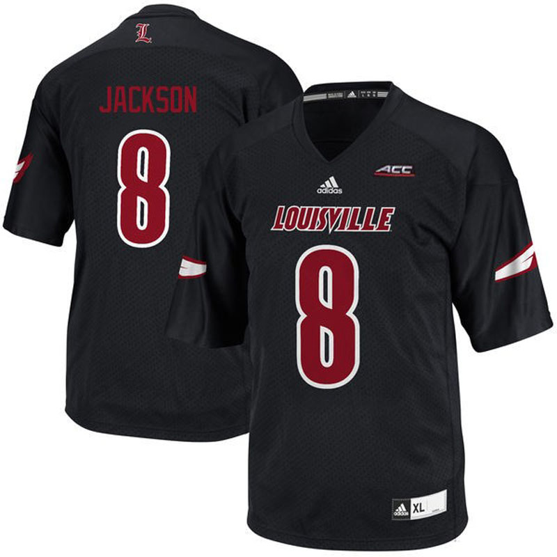Lamar Jackson #8 Louisville Cardinals Black College Football Jersey Lamar Jackson #8 Louisville Cardinals Black College Football Jersey