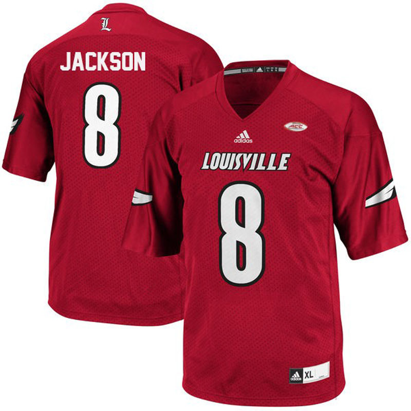 Lamar Jackson #8 Louisville Cardinals Red College Football Jersey Lamar Jackson #8 Louisville Cardinals Red College Football Jersey