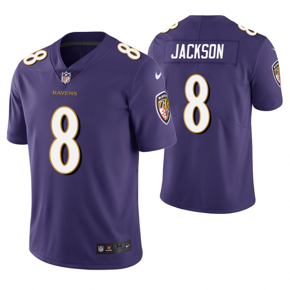 Baltimore Ravens #8 Lamar Jackson Purple Vapor Untouchable Limited Jersey