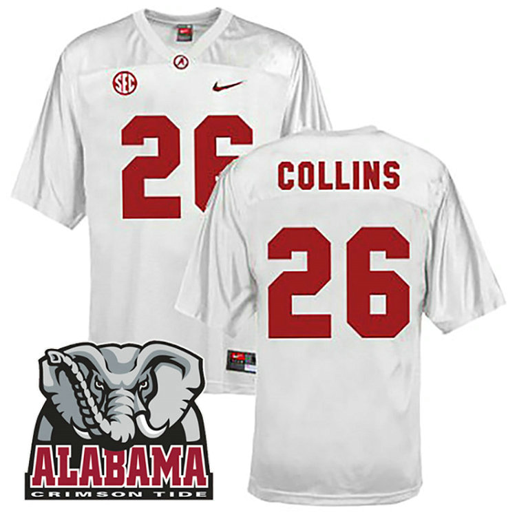 Landon Collins #26 Alabama Crimson Tide White College Football Jersey