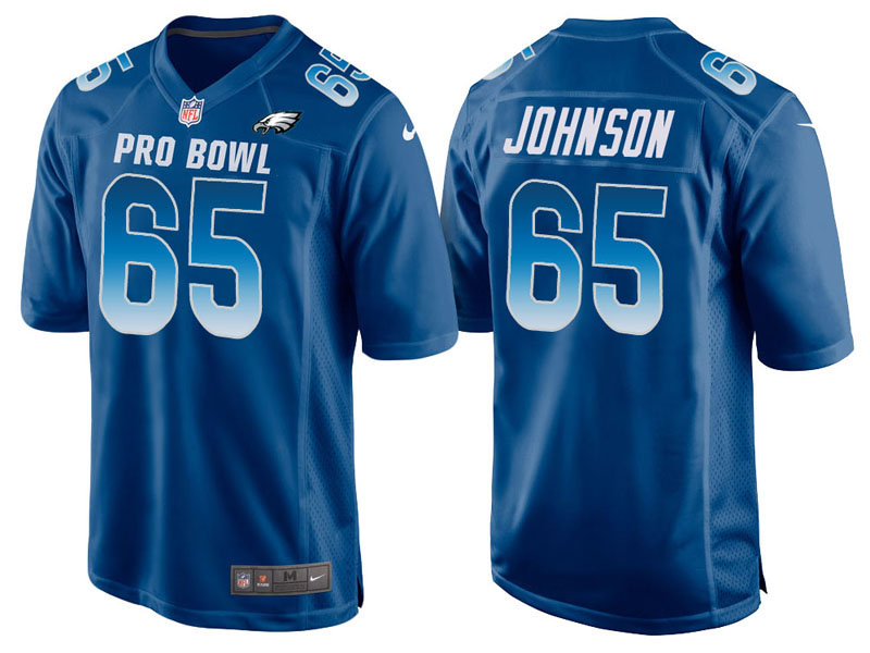 2018 Pro Bowl NFC Philadelphia Eagles #65 Lane Johnson Royal Game Jersey 2018 Pro Bowl NFC Philadelphia Eagles #65 Lane Johnson Royal Game Jersey