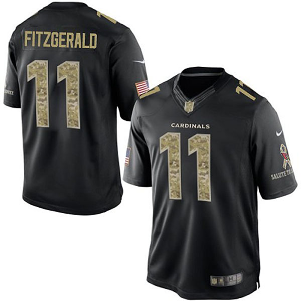 Arizona Cardinals #11 Larry Fitzgerald Black Salute To Service Jersey