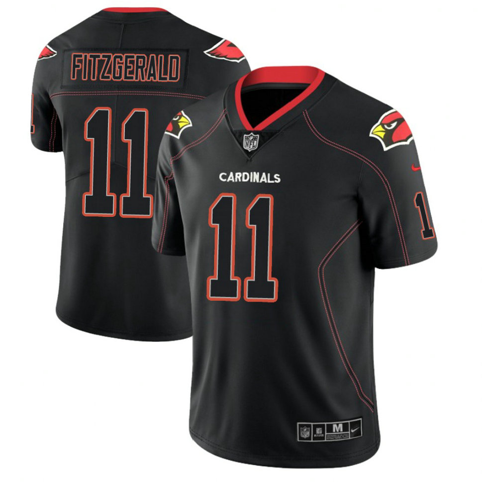 Arizona Cardinals #11 Larry Fitzgerald 2018 Lights Out Color Rush Limited Black Jersey