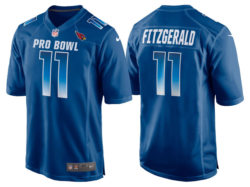 2018 Pro Bowl NFC Arizona Cardinals #11 Larry Fitzgerald Royal Game Jersey
