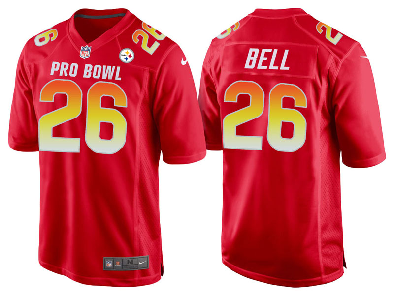2018 Pro Bowl AFC Pittsburgh Steelers #26 Le'Veon Bell Red Game Jersey 2018 Pro Bowl AFC Pittsburgh Steelers #26 Le'Veon Bell Red Game Jersey
