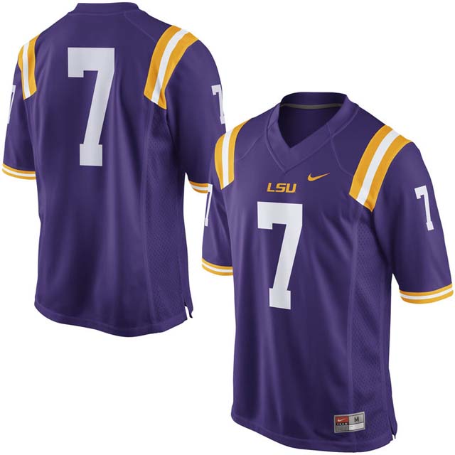 Leonard Fournette #7 LSU Tigers Purple Authentic College Football Jersey