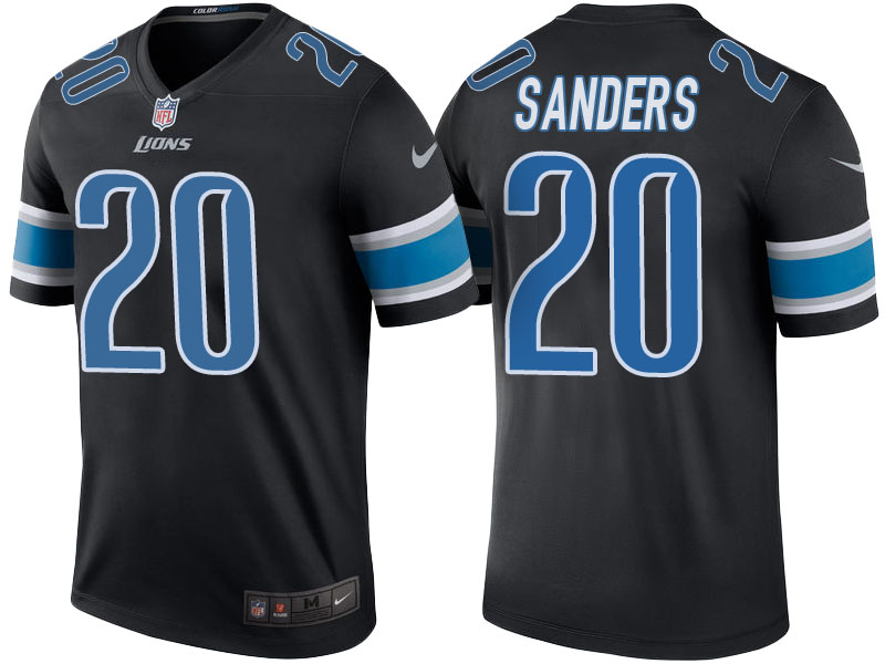 Detroit Lions #20 Barry Sanders Black Color Rush Legend Jersey Detroit Lions #20 Barry Sanders Black Color Rush Legend Jersey