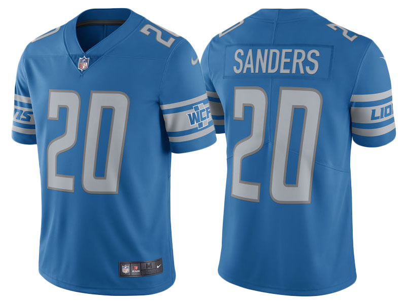 2017 Detroit Lions #20 Barry Sanders Blue Retired Player Limited Jersey 2017 Detroit Lions #20 Barry Sanders Blue Retired Player Limited Jersey