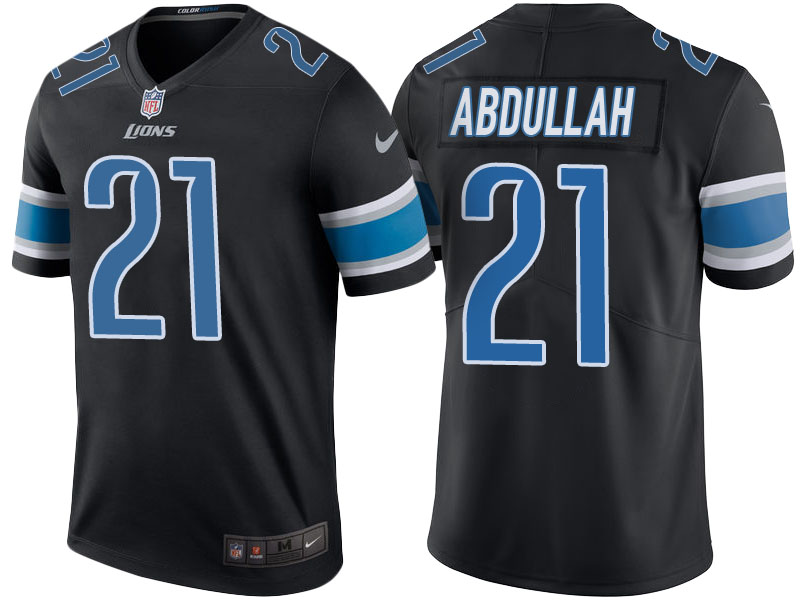 Detroit Lions #21 Ameer Abdullah Black Color Rush Limited Jersey Detroit Lions #21 Ameer Abdullah Black Color Rush Limited Jersey