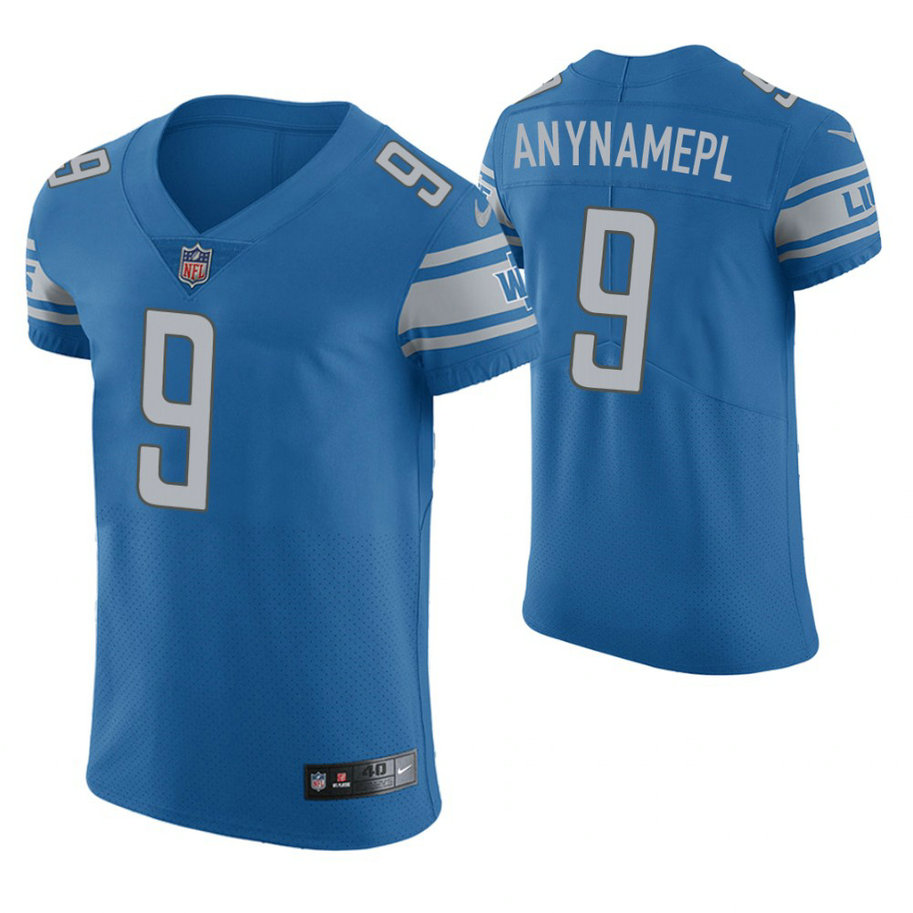 Detroit Lions #9 Matthew Stafford Blue Elite Jersey