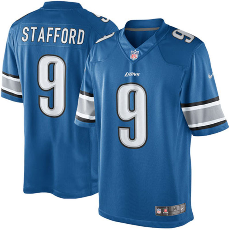 Detroit Lions #9 Matthew Stafford Light Blue Limited Jersey