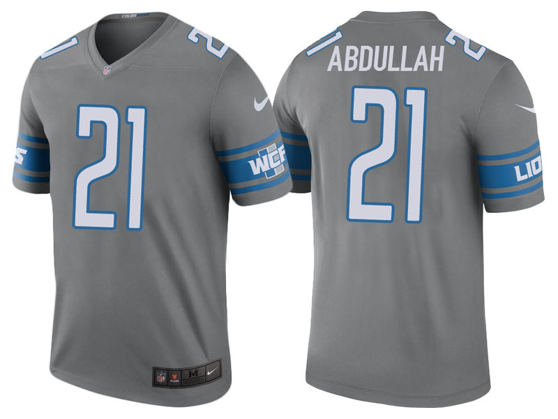 Detroit Lions #21 Ameer Abdullah Steel Color Rush Legend Jersey