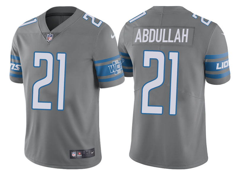 Detroit Lions #21 Ameer Abdullah Steel Vapor Untouchable Color Rush Limited Jersey