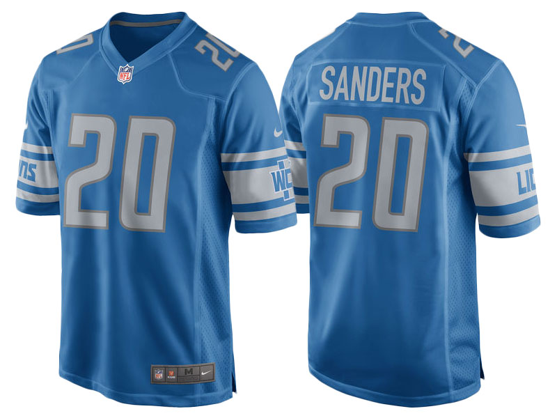 2017 Detroit Lions #20 Barry Sanders Blue Retired Player Game New Jersey 2017 Detroit Lions #20 Barry Sanders Blue Retired Player Game New Jersey
