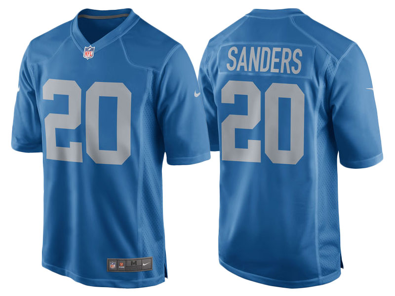 2017 Detroit Lions #20 Barry Sanders Blue Throwback Retired Player Game New Jersey 2017 Detroit Lions #20 Barry Sanders Blue Throwback Retired Player Game New Jersey
