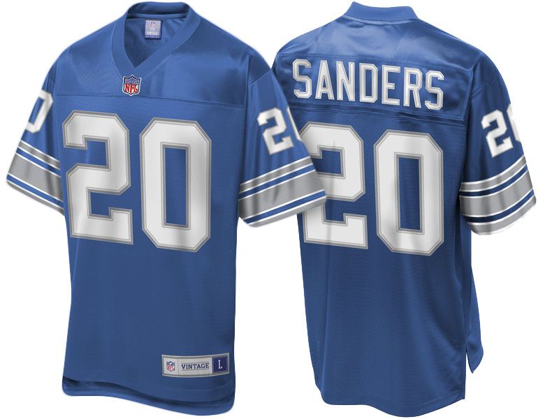 Detroit Lions #20 Barry Sanders Light Blue Retired Player Jersey Detroit Lions #20 Barry Sanders Light Blue Retired Player Jersey