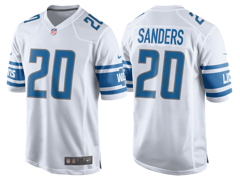 2017 Detroit Lions #20 Barry Sanders White Retired Player Game New Jersey 2017 Detroit Lions #20 Barry Sanders White Retired Player Game New Jersey