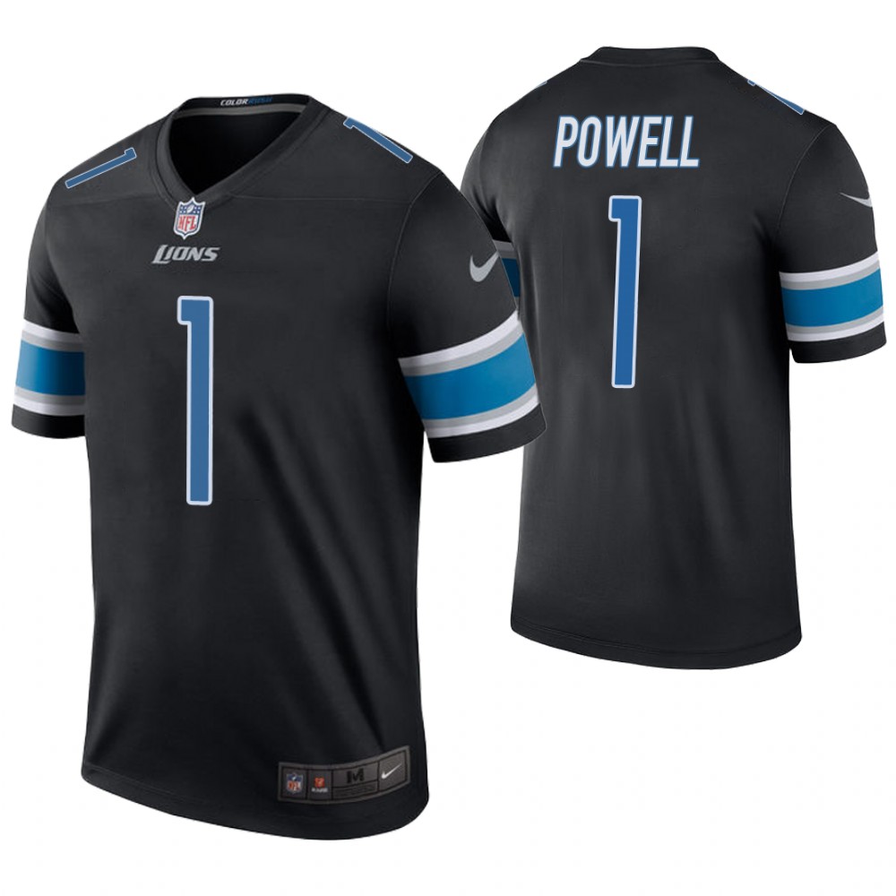 Detroit Lions #1 Brandon Powell Black Color Rush Legend Jersey Detroit Lions #1 Brandon Powell Black Color Rush Legend Jersey