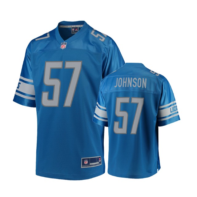 Youth Detroit Lions #57 Cam Johnson Blue Player Jersey Youth Detroit Lions #57 Cam Johnson Blue Player Jersey