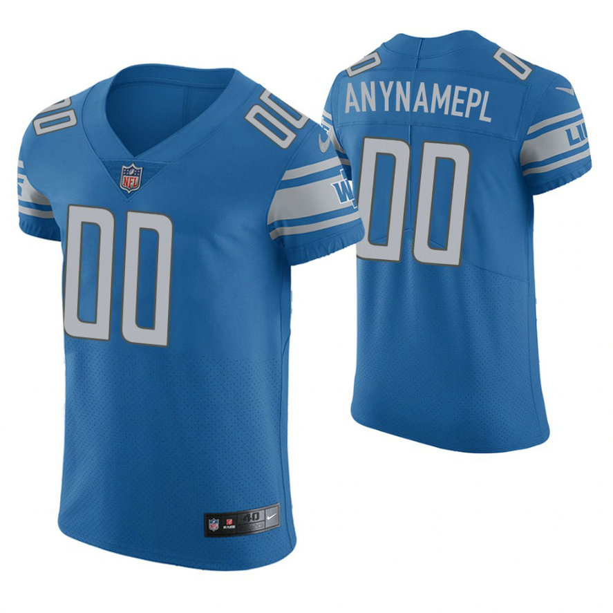 Detroit Lions Blue Elite Customized Jersey Detroit Lions Blue Elite Customized Jersey