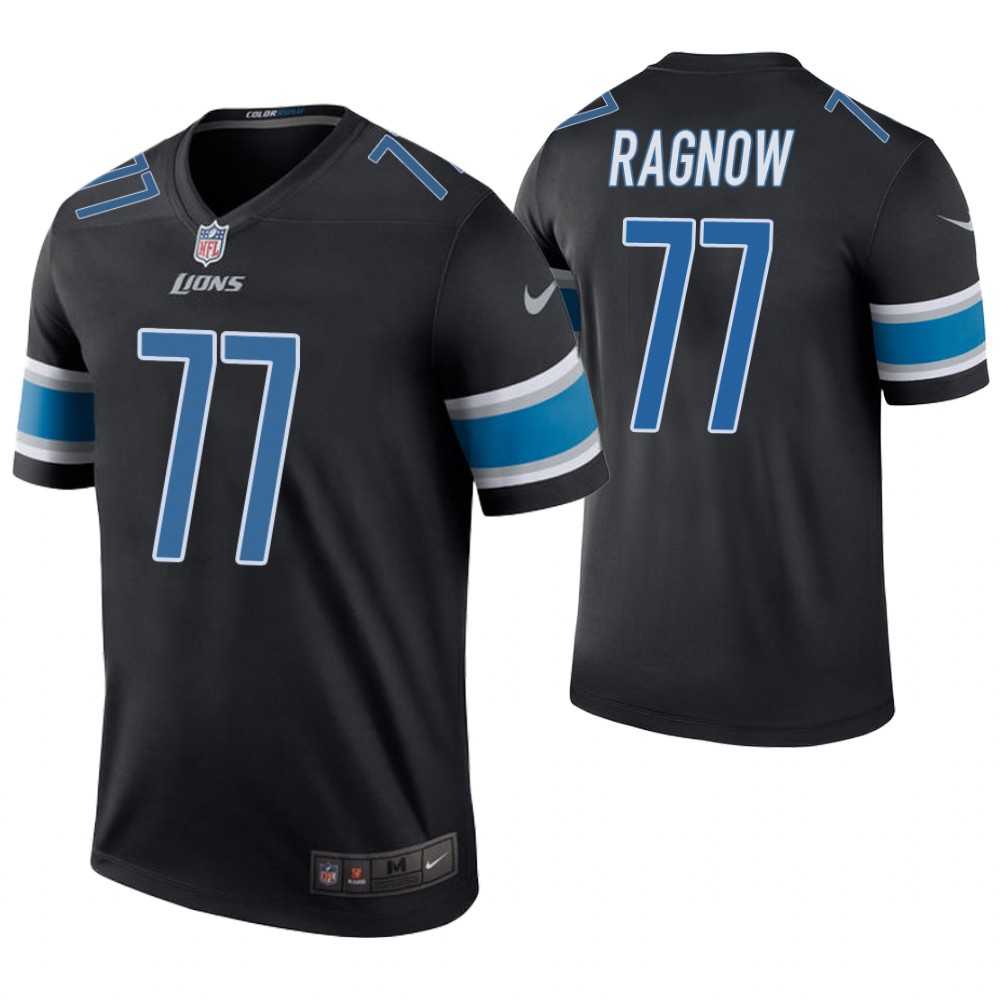 Detroit Lions #77 Frank Ragnow Black Color Rush Legend Jersey