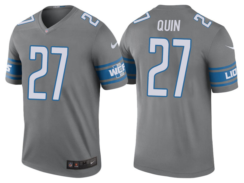 Detroit Lions #27 Glover Quin Steel Color Rush Legend Jersey